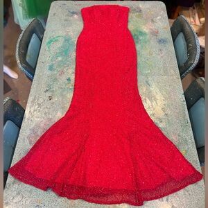 Y2K Raspberry Beaded Gown